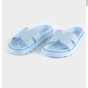 MIA Bertini Womens Slide Sandals Light Blue